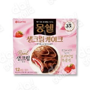 Lotte Moncher Cream Cake (Strawberry) _ 롯데 몽쉘 크림 케이크 (딸기) - 32g*12 [8]