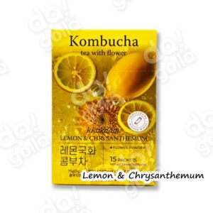 Kkokdam Flower Kombucha (Lemon & Chrysanthemum) _ 꽃담 플라워 콤부차 (레몬국화) – 75g [18]